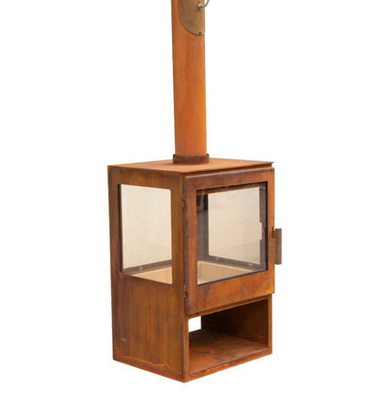 Woodford Garden Stove – Rustic Outdoor Wood Burning Patio Heater with 4-Sided Glass