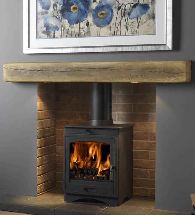 Geocast 48" Non-Combustible Oak Effect Fireplace Mantel Beam (1220mm Width)