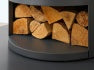 OKO S5 3kW Bio Ethanol Cylinder Stove with Log Storage, Charcoal Grey Freestanding Flueless Fireplace