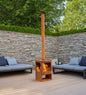 Woodford Garden Stove – Rustic Outdoor Wood Burning Patio Heater with 4-Sided Glass